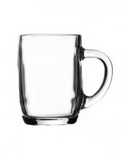 Clear Glass Coffee Mugs Engraved with Custom Logos or Artwork